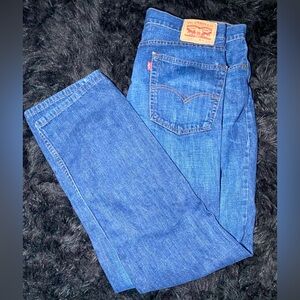 Levi's 514 Denim Medium Wash Straight‎ Leg Jeans Cotton Blend Size 36 x 32